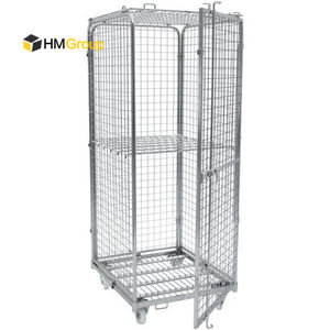 अनुकूलित रसद तह परिवहन वेल्डेड औद्योगिक रोलर पिंजरे ट्रॉली - Product Image 6