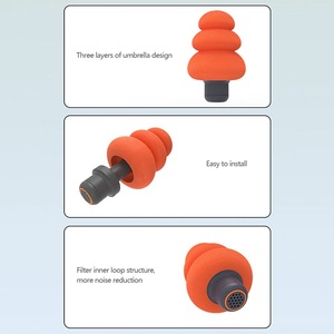 Bouchons d'oreille en silicone souple OEM isolation phonique bouchons d'oreille anti-<span class=keywords><strong>bruit</strong></span> <span class=keywords><strong>ronflement</strong></span> bouchons d'oreille en mousse pour dormir - Product Image 5