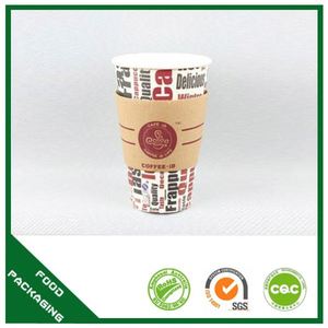 Tienda <span class=keywords><strong>de</strong></span> alimentos utilice papel Kraft manga taza <span class=keywords><strong>de</strong></span> café con el logotipo y tapas - Product Image 4