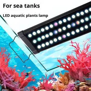 Lampe LED rectangulaire moderne en plastique pour aquarium d'eau de mer avec corail et plantes aquatiques, fournitures d'aménagement paysager pour aquarium - Product Image 1