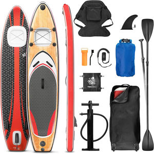 Planche de <span class=keywords><strong>paddle</strong></span> <span class=keywords><strong>gonflable</strong></span> double couche 10'6'' pour observation sous-marine, SUP, planche de surf, caméra d'<span class=keywords><strong>action</strong></span>, siège de kayak, sac à roulettes, EVA/PVC - Product Image 1
