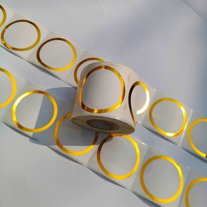 Etichette Adesive Stampabili con Bordo Dorato a Basso Costo, Adesivi per Nomi con Bordo Oro - Product Image 1