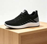 Chaussures de course décontractées pour hommes, en maille tricotée, à lacets, légères, confortables, imperméables, tendance, pour la marche en plein air
