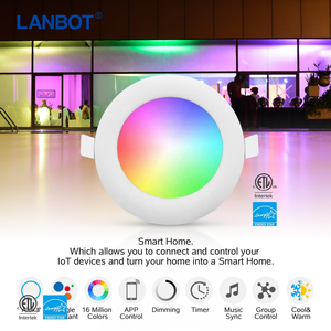 2025 thông minh Wifi điều khiển 4 inch 10 Wát Vòng nhôm RGB + CCT Trần LED bảng điều chỉnh đèn - Product Image 5