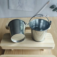 Nouveau mini seau en métal pour bonbons, cadeaux, bougies, emballage, décoration de plantes en pot de bureau, boîte de rangement