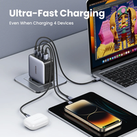 UGREEN 100W GaN USB C Wall Charger Nexode 4 Port PD Pengisi Daya Cepat untuk Ponsel Android dan iPhone MacBook Air