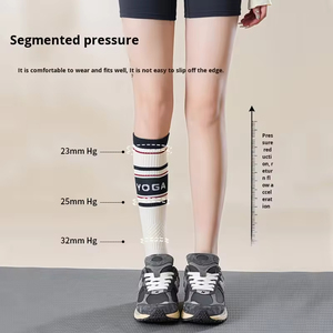 Women's Five-Toe Sports Compression <b>Socks</b> – Non-Slip Crew Cuff Knitted <b>Long</b> Elastic Calf Fitness Casual Yoga - Product Image 6