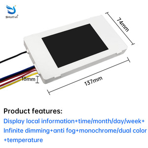 Shunyi Smart Home Radar a induzione 12V Led interruttori in vetro illuminati da bagno specchio sensore luce Touch interruttore per specchio - Product Image 2