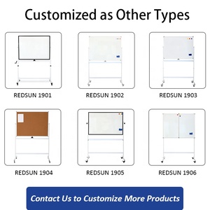 Marco magnético de acero y aluminio, pizarra blanca de borrado en seco, soporte para oficina escolar, marcador de aceite, pizarra blanca de escritura móvil para enseñanza escolar - Product Image 4
