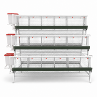 Nouvelle cage à poules de type A à 3 niveaux et 5 portes, galvanisée à froid, ensemble complet avec conception compacte haute capacité pour 120 oiseaux