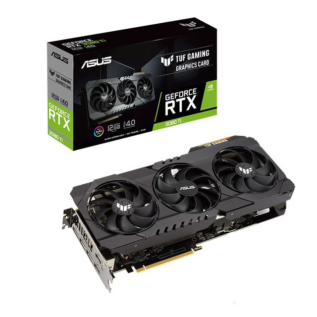 Used ASU'S TUF Gaming GeForce RTX 3080 Ti 12G GDDR6X LHR Graphics Card With 384 Bit Memory GAMING GPU
