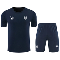 Uniforme de Fútbol para Hombre, 100% Poliéster, Ropa Deportiva Transpirable, Jersey, Pantalones Cortos para Correr, Entrenamiento, Manga Corta, Secado Rápido