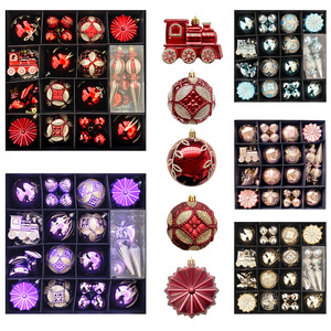 Christmas Tree Hanging Ornaments <b>Train</b> Snowflake Special Shaped Painted Baubles Holiday Gift Pack Xmas Decor Supplies - Product Image 1