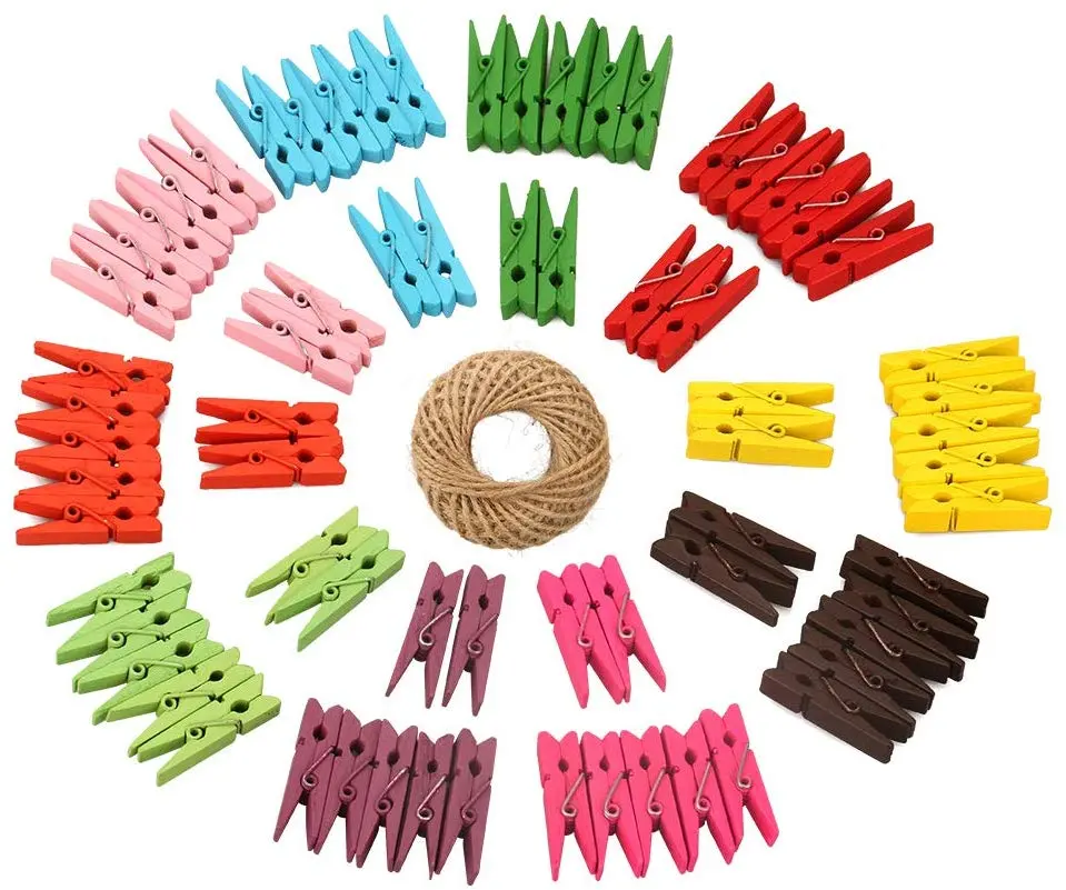 Small mini 2.5cm 3.5cm 4.5cm Clothespins colorful paper photo pegs craft clips pins laundry wooden clothespins