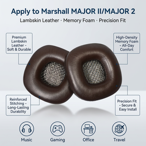 Coussin de remplacement en peau d'agneau compatible avec les pièces de réparation du casque <span class=keywords><strong>Marshall</strong></span> <span class=keywords><strong>MAJOR</strong></span> II/<span class=keywords><strong>MAJOR</strong></span> <span class=keywords><strong>2</strong></span> - Product Image 3