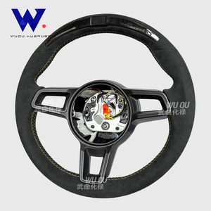 Volant en cuir de cerf avec LED pour <span class=keywords><strong>Porsche</strong></span> Panamera Cayenne Macan 718 911 991 992 995 996 997 991 970 971 Boxster Cayman - Product Image 5