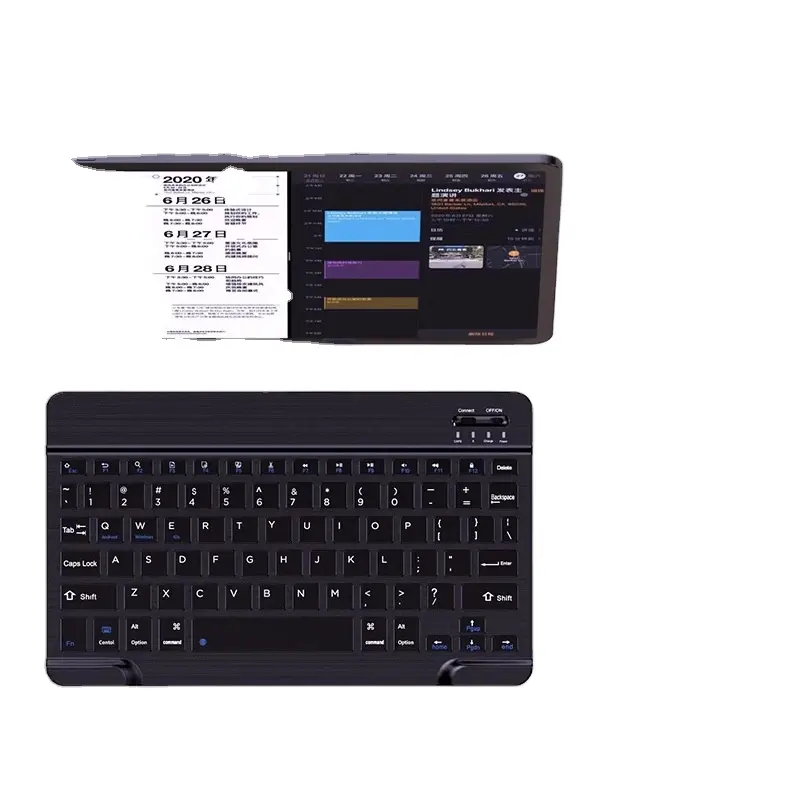 لوحة مفاتيح شحن لاسلكية لجهاز لوحي لوحة مفاتيح ipad لهاتف ذكي محمول لوحة مفاتيح مكتب بلوتوث لوحة لمس رقيقة لاسلكية