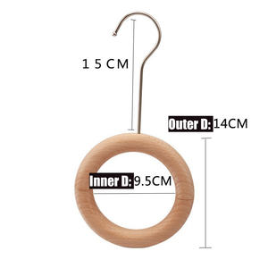 Wholesale Factory Direct Selling Wooden Rings Belt Scarf <b>Hanger</b> <b>Clothes</b> Shop Commercilal Use Ring <b>Hangers</b> - Product Image 4