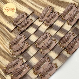 Extensions de <span class=keywords><strong>cheveux</strong></span> humains à clipser, 100% Remy vierges brutes, longues, lisses, naturelles, invisibles, sans couture, style ondulé, en trame, vente en gros - Product Image 3
