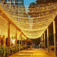 Guirlande lumineuse LED blanche chaude en caoutchouc pur, étanche IP65, pour décoration commerciale de Noël, de mariage et de fêtes, extérieur, 10 m, garantie 2 ans