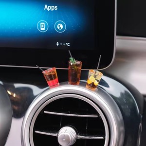 Funny Mini Drink Cup <b>Car</b> <b>Ornaments</b> Cute Simulation Iced Americano Iced Tea Drink <b>Car</b> Center Console Decorations Diy Crafts Gifts - Product Image 6