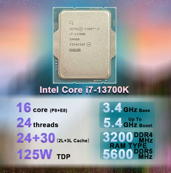 New Processor I7 13700k CPU LGA1700 13Generation Core 16Cores