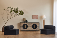Minimal modernisme maison antique recyclé orme acier buffet moderne salon buffets pour salon salle à manger