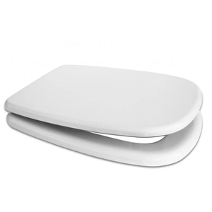 Asiento de Inodoro Blanco Termoestable DUETTO QUADRO, Liberación Rápida, Cierre Suave, Diseño Moderno, Hecho de Plástico UF - Product Image 2