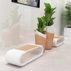 Fiberglass <b>Outdoor</b> <b>Bench</b> Stone Shape Modern Patio Seating Durable Garden Furniture for <b>Outdoor</b> Use <b>outdoor</b> furnitures - Product Image 2