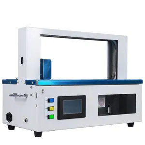 Hot Sale Food Industry Automatic Collating Flatten Tray OPP Film Paper Tape Table Top Banding Machine