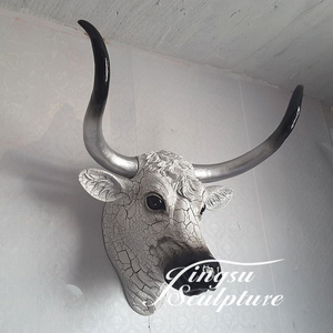 Precio barato <span class=keywords><strong>de</strong></span> interior decoración resina <span class=keywords><strong>Cabeza</strong></span> <span class=keywords><strong>de</strong></span> <span class=keywords><strong>Vaca</strong></span> escultura - Product Image 6