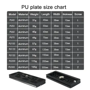 Mâm kẹp nhanh đa năng SORRISO 70mm, giá đỡ máy ảnh DSLR bằng nhôm, phụ kiện chụp ảnh, tương thích với đầu cầu kẹp Arca - Product Image 6