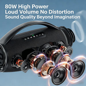 ลำโพงพกพา <span class=keywords><strong>Party</strong></span> <span class=keywords><strong>Box</strong></span> 5.2 พร้อมไฟ LED RGB แสดงแสงสี กำลังขับเสียง 80 วัตต์ กันน้ำระดับ IPX-6 แบตเตอรี่ 16000mAh - Product Image 3