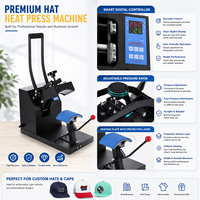 Machine de presse à chaud pour casquettes, petite machine de transfert thermique pour chapeaux, pour sublimation, vinyle HTV, logo personnalisé, DIY, directement de l'usine