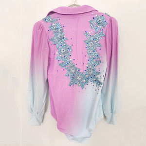 Combinaison de gymnastique pour hommes imprimée par sublimation personnalisée OEM Nouveaux garçons Entraînement de pratique Sport Gymnastique <span class=keywords><strong>Justaucorps</strong></span> Tissu Salle de bal - Product Image 2