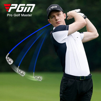 PGM HGB018 Entraîneur de swing de golf d'intérieur avec ruban coloré, bâton de vitesse de swing portable pour entraînement complet du swing, aide au golf