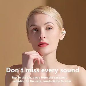 Mini Soft Clip OWS Wireless Earbud Earpiece 6-8 Jam Kerja Satu Telinga dengan Bahan Silikon Headset Telepon - Product Image 5