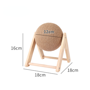 Rascador <span class=keywords><strong>para</strong></span> <span class=keywords><strong>Gatos</strong></span> <span class=keywords><strong>de</strong></span> Madera con Bola, Juguete <span class=keywords><strong>para</strong></span> <span class=keywords><strong>Gatos</strong></span> con Cuerda <span class=keywords><strong>de</strong></span> Sisal Envuelta a Mano y Pluma - Product Image 6