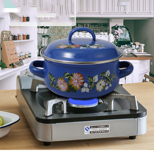Ensemble de casseroles <span class=keywords><strong>en</strong></span> émail <span class=keywords><strong>en</strong></span> <span class=keywords><strong>fonte</strong></span> de haute qualité 14 + <span class=keywords><strong>16</strong></span> + 18 + 20 + 22 + 24CM ensemble de marmites <span class=keywords><strong>en</strong></span> porcelaine couvercle <span class=keywords><strong>en</strong></span> verre utilisation domestique au restaurant - Product Image 4