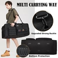 Sac de voyage surdimensionné multi-poches, avec sangles extérieures modulaires et bandoulière amovible, sac de sport robuste pour équipement