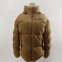 Vestes en polaire bomber d'hiver personnalisées OEM/ODM pour hommes, coupe-vent, grandes tailles