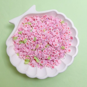 Rodajas de <span class=keywords><strong>Arcilla</strong></span> Polimérica Suave Rosa, Flores de Primavera para Slime, Rellenos para Manualidades DIY, Suministros de Relleno Kawaii en Tonos Pastel - Product Image 3
