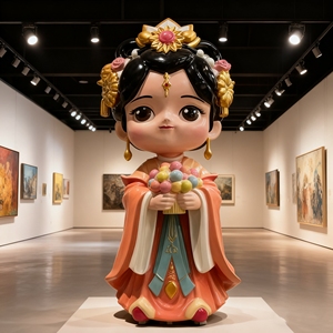 CS234 FRP Durable Handmade Lady Statue Resin Movie Character Sculpture for Commercial Plaza Restaurant Home Interior <b>Decor</b> - Product Image 1