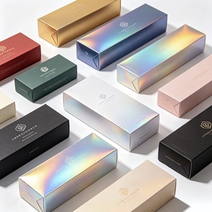 Custom Laser Cosmetic Paper Card <strong>Box</strong> Holographic Beauty <strong>Gift</strong> Two Tuck Card <strong>Box</strong> for Packaging - Product Image 2