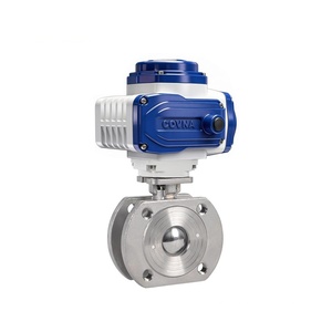 Válvula de Bola Motorizada de Acero Inoxidable COVNA Tipo Delgado DN40 con Brida - Product Image 1