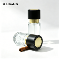 Flacon de parfum cosmétique en verre à fond épais de haute qualité avec pompe à bouton doré, conteneur vide pour sérum, emballage personnalisé avec logo