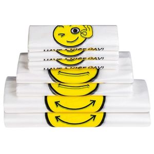 Sacs en polyéthylène transparents biodégradables personnalisés avec logo imprimé, sacs de shopping recyclés HDPE, sacs en forme de T - Product Image 6