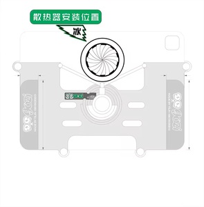 Support de jeu GOZI 11 pouces à gravité zéro avec système de refroidissement par ventilateur et support pour manette de jeu, radiateur pour tablette iPad - Product Image 2