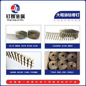 Clavos en espiral Ding Lang de gran calibre 2.87mm galvanizados para techos de asfalto, resistentes al viento, para tejas de madera - Product Image 4