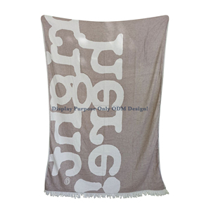 Manta Jacquard de Diseño OEM, 130x170 cm - 51x67'', Pesada y Lujosa, 100% Algodón - Se Aceptan Diseños Personalizados - Product Image 2